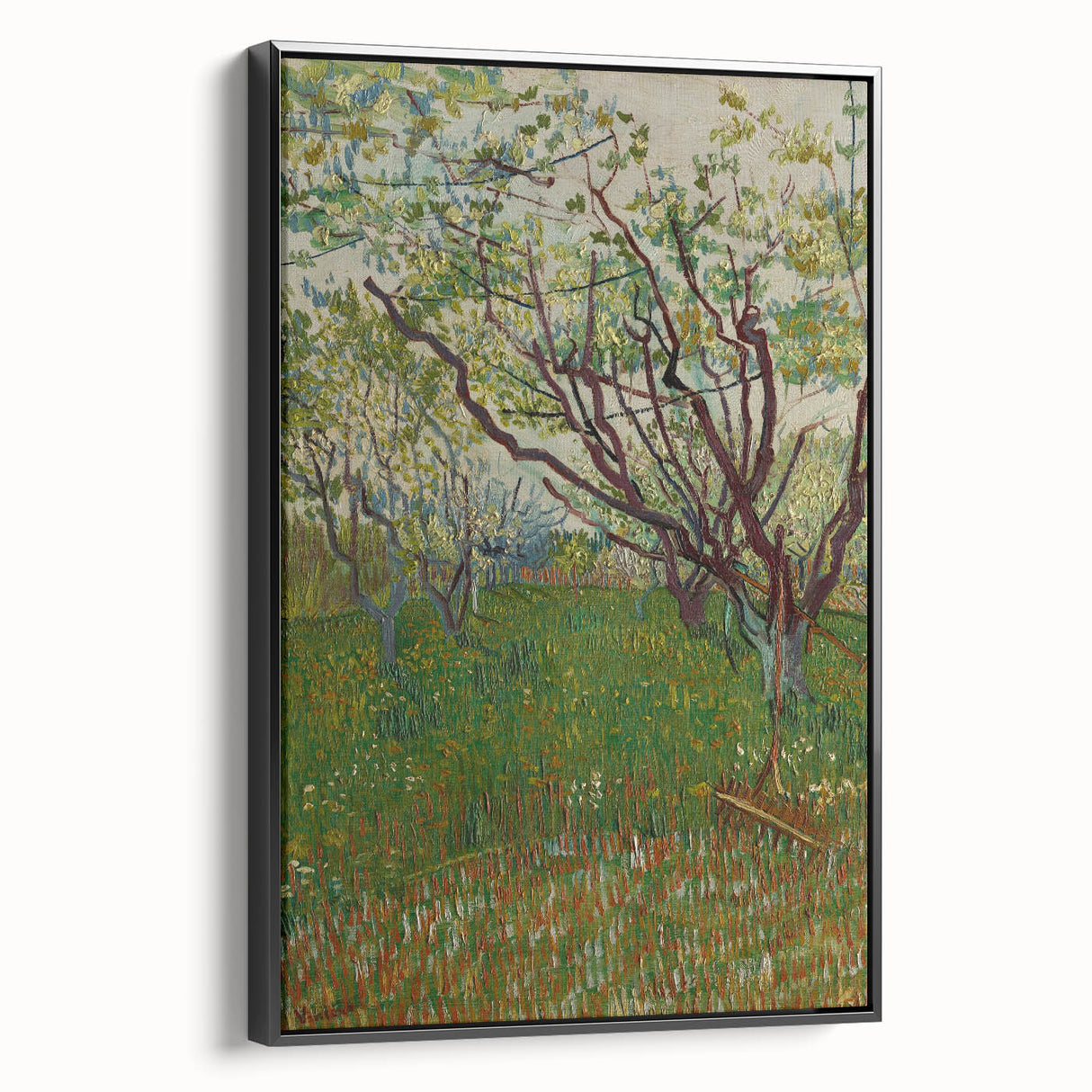 Impressionist Blooming Orchard - Peaceful Landscape Wall Art Print