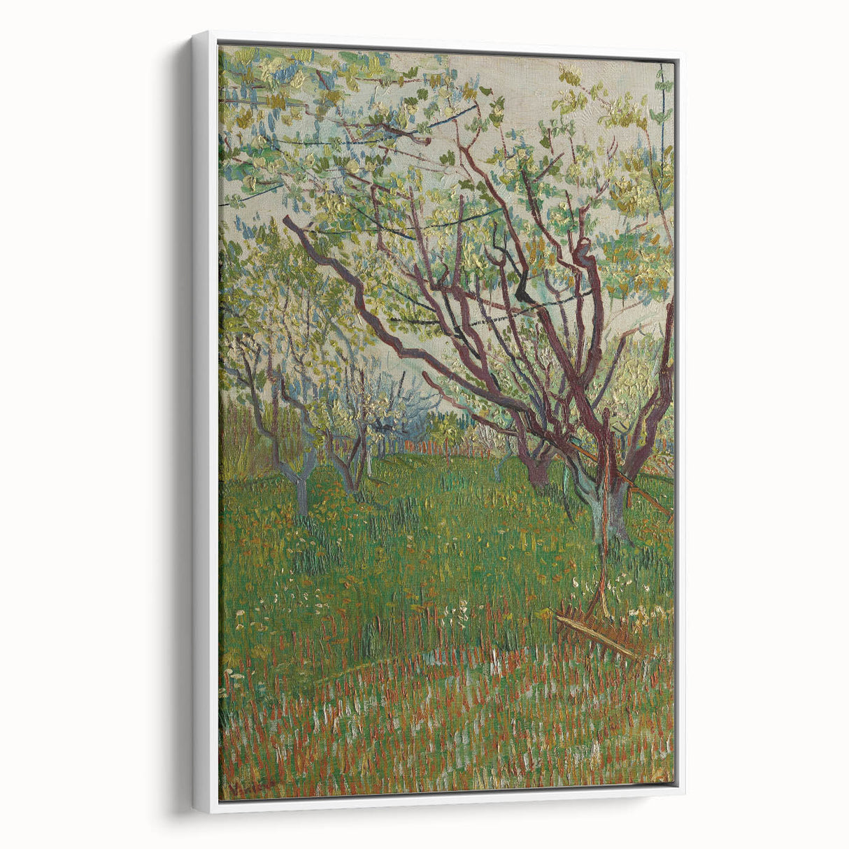 Impressionist Blooming Orchard - Peaceful Landscape Wall Art Print