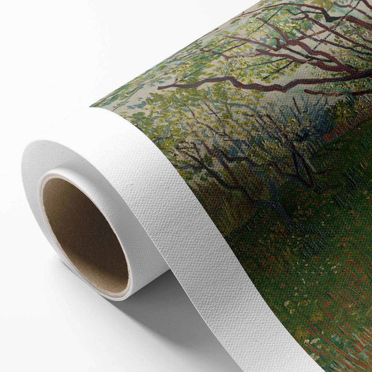 Impressionist Blooming Orchard - Peaceful Landscape Wall Art Print