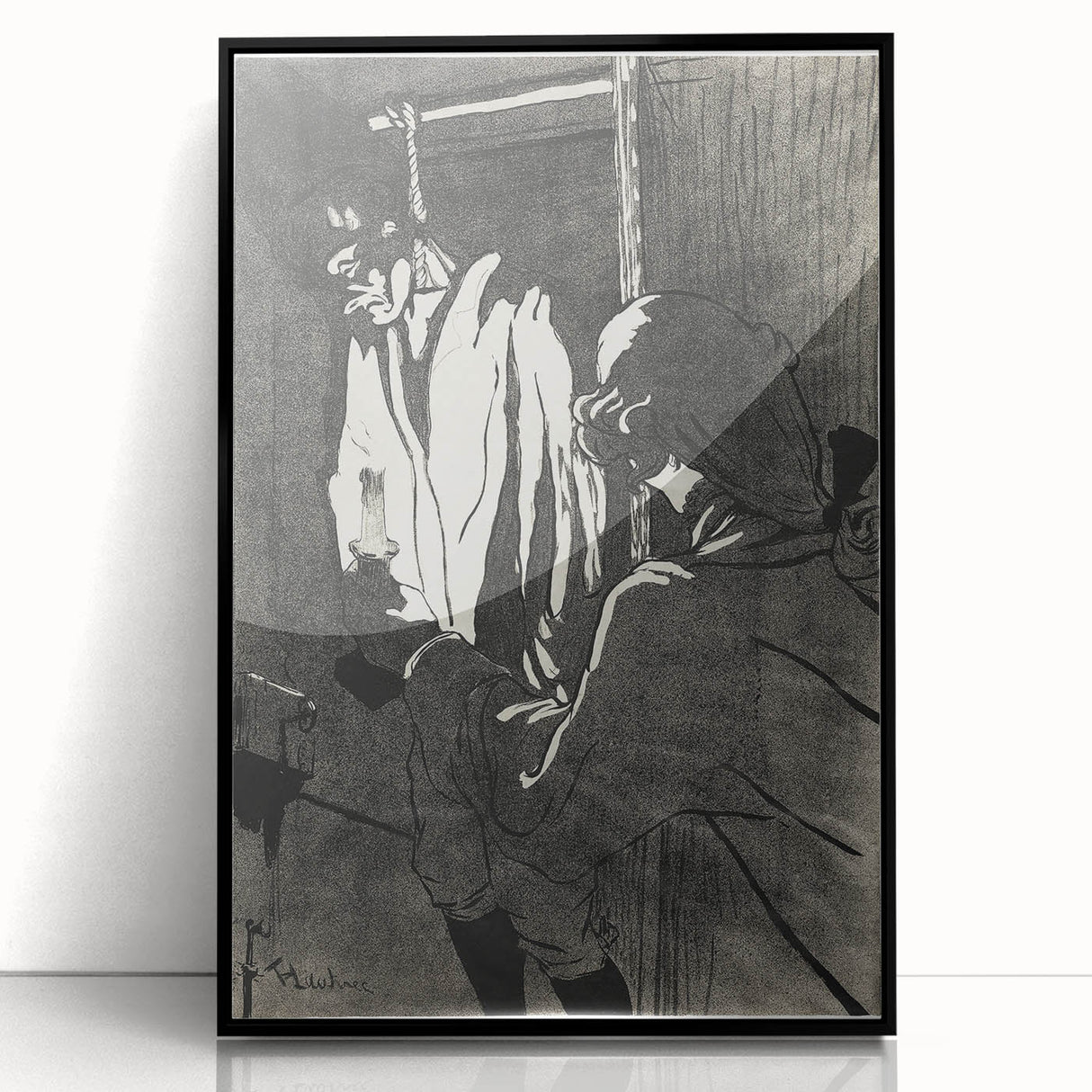 Impressionist Black-and-White Print - The Hanged Man by Toulouse-Lautrec