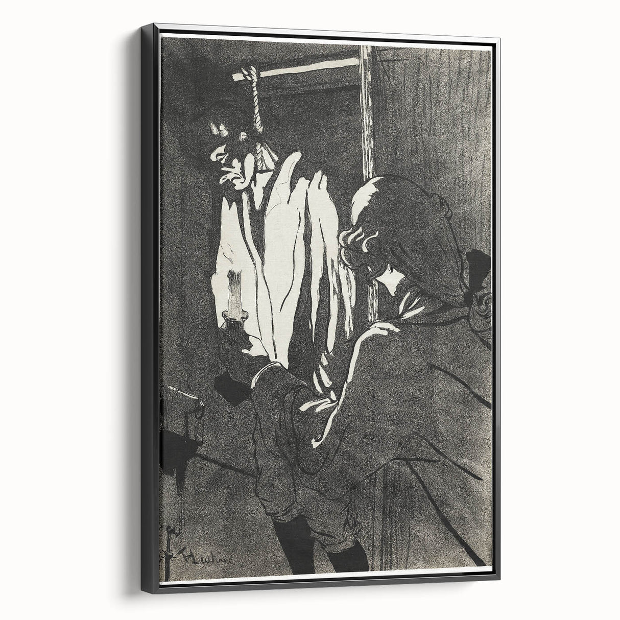 Impressionist Black-and-White Print - The Hanged Man by Toulouse-Lautrec