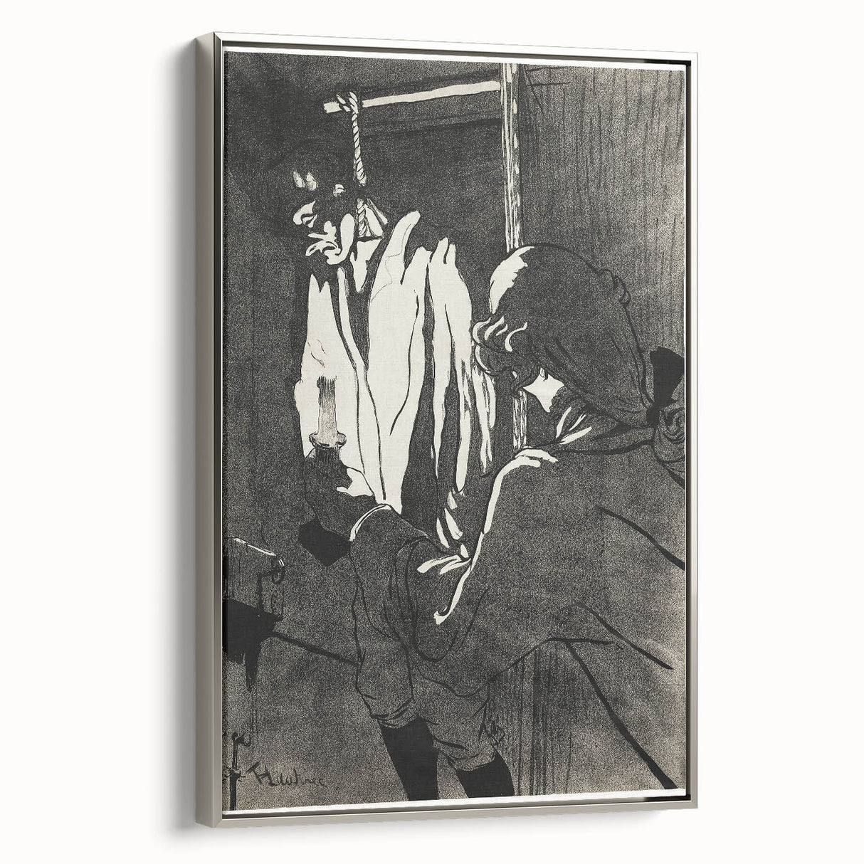 Impressionist Black-and-White Print - The Hanged Man by Toulouse-Lautrec