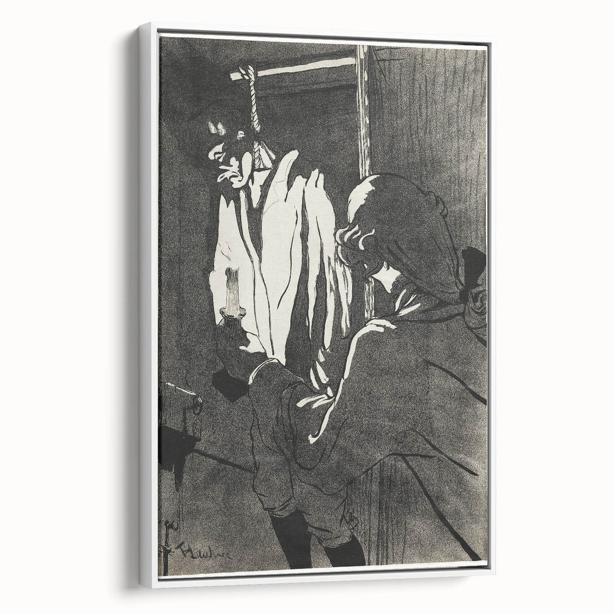 Impressionist Black-and-White Print - The Hanged Man by Toulouse-Lautrec