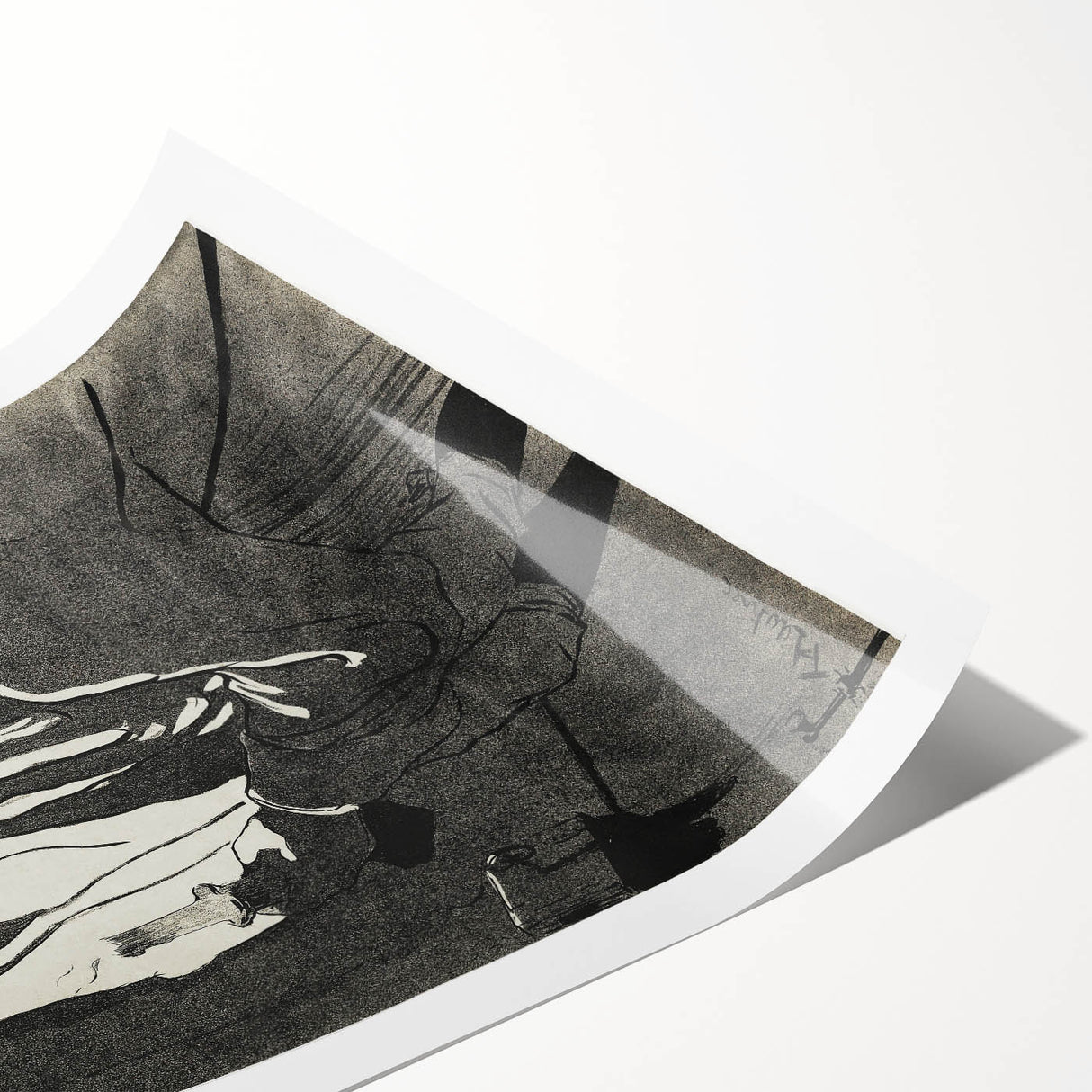 Impressionist Black-and-White Print - The Hanged Man by Toulouse-Lautrec