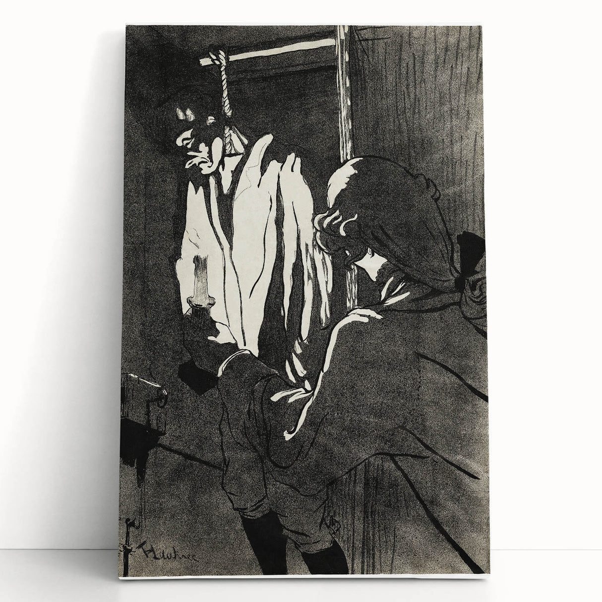 Impressionist Black-and-White Print - The Hanged Man by Toulouse-Lautrec