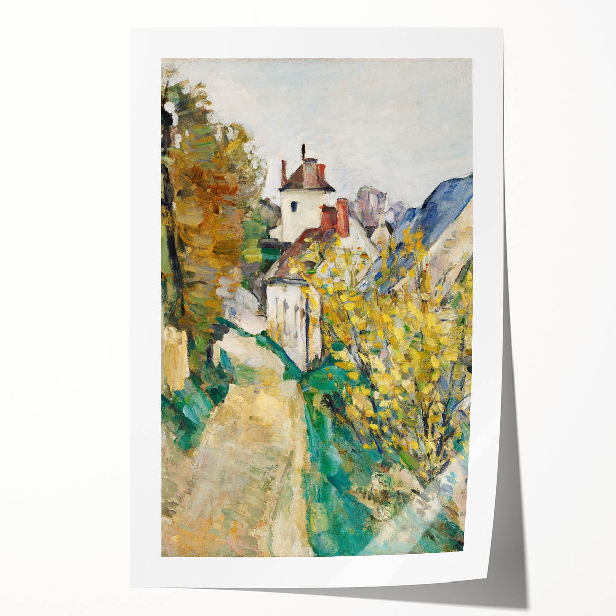 Impressionist Village Scene - Dr. Gachet’s House by Cézanne Print