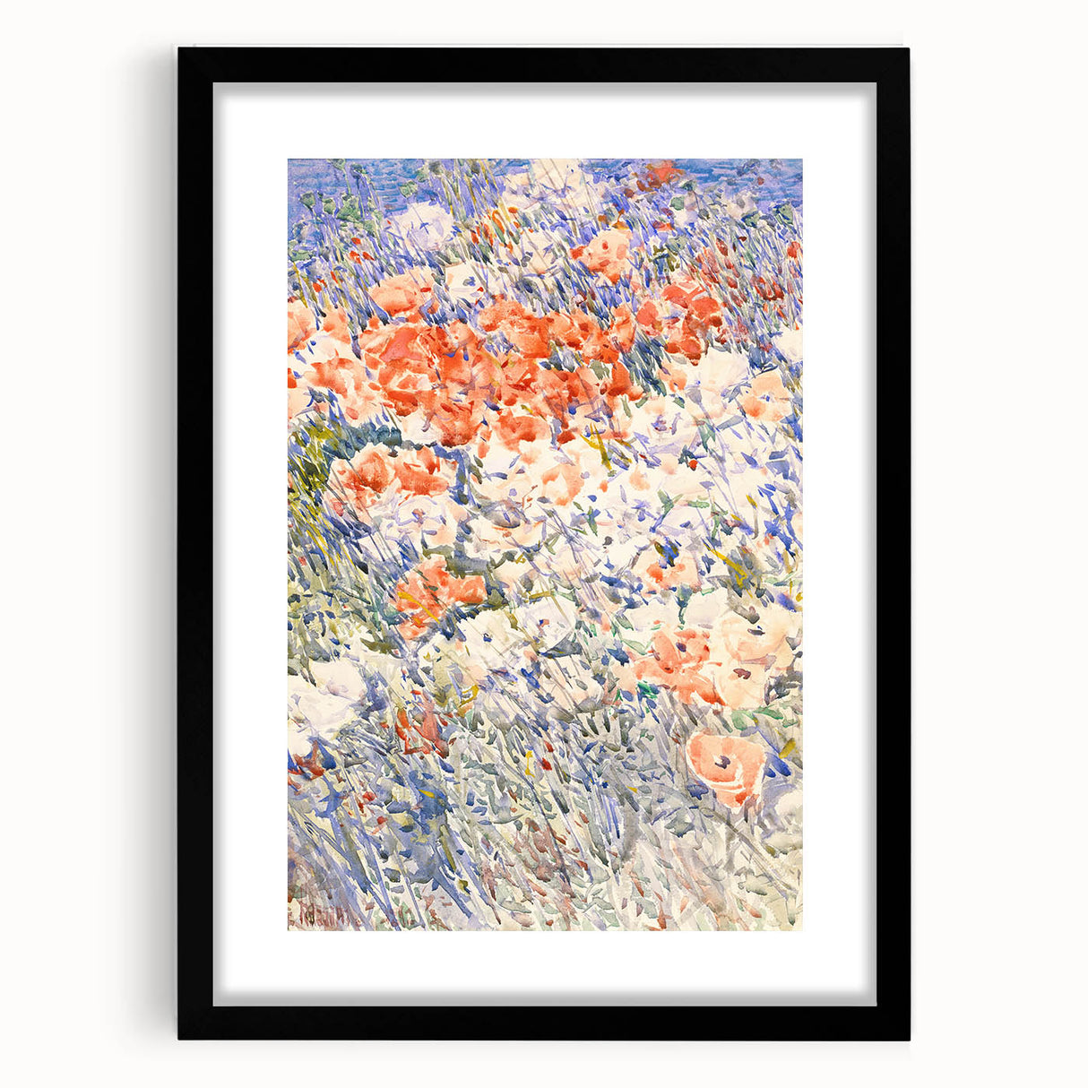 Impressionist Floral Meadow - The Island Garden by Childe Hassam Print