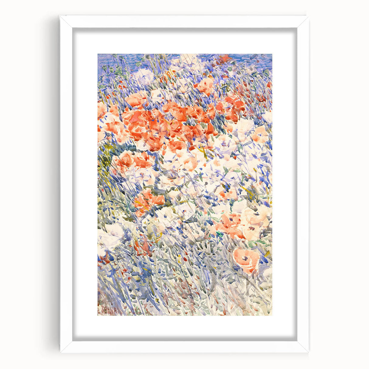 Impressionist Floral Meadow - The Island Garden by Childe Hassam Print
