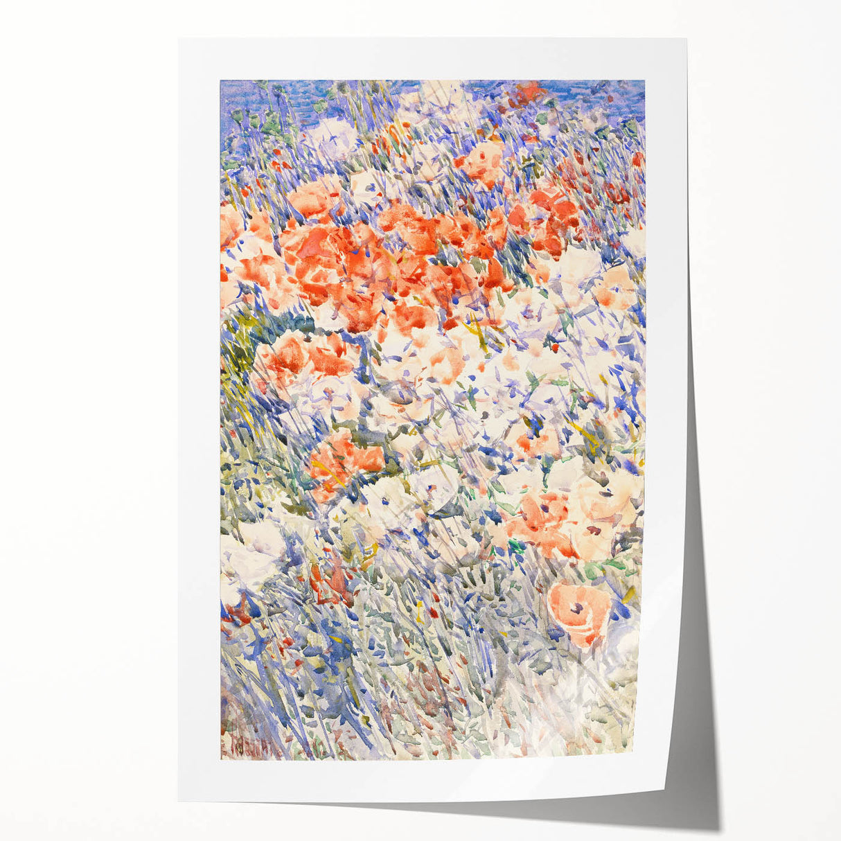 Impressionist Floral Meadow - The Island Garden by Childe Hassam Print