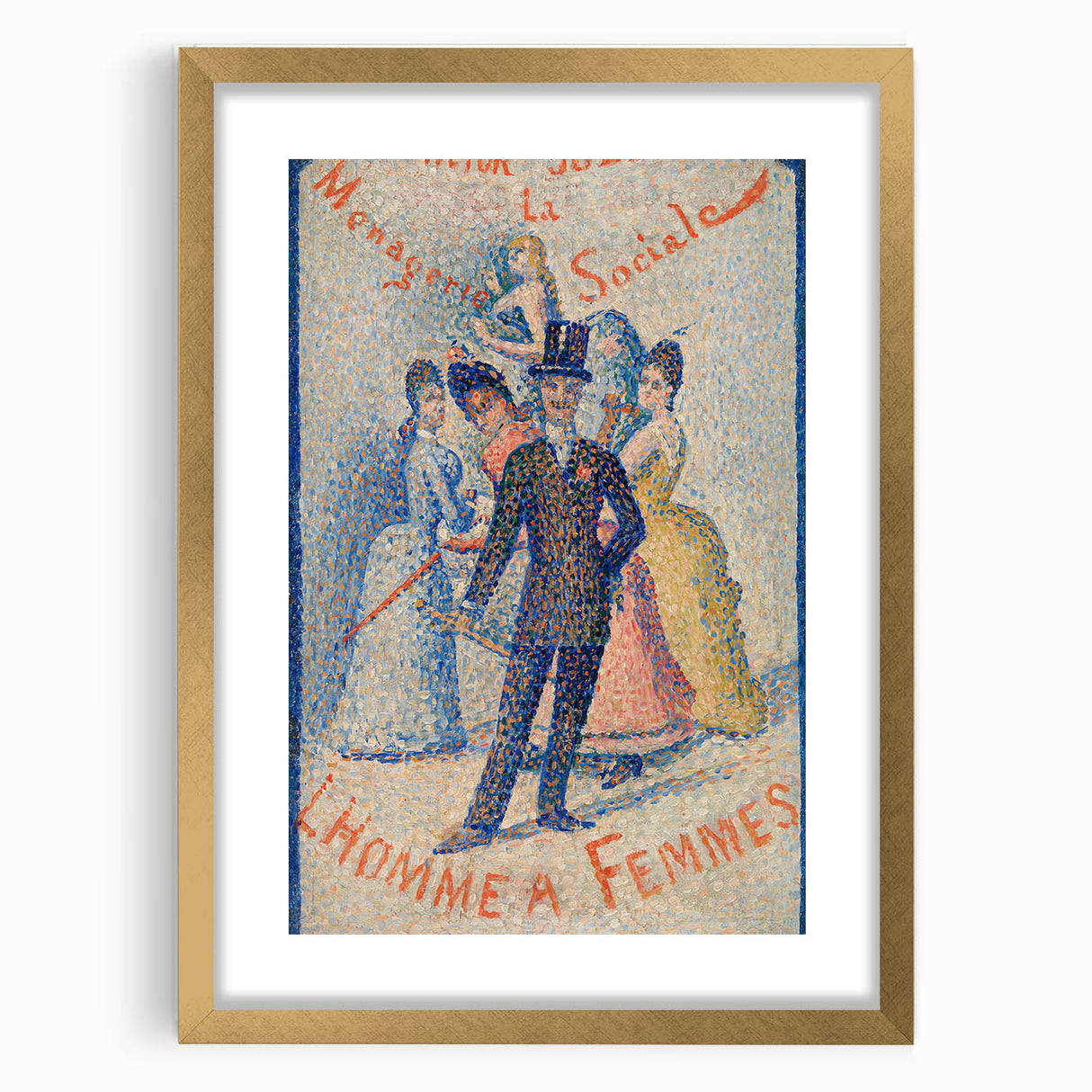 Impressionist Social Scene - The Ladies’ Man by Georges Seurat Print