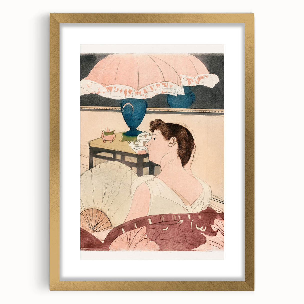 Elegant Impressionist Wall Art - The Lamp by Mary Cassatt Print