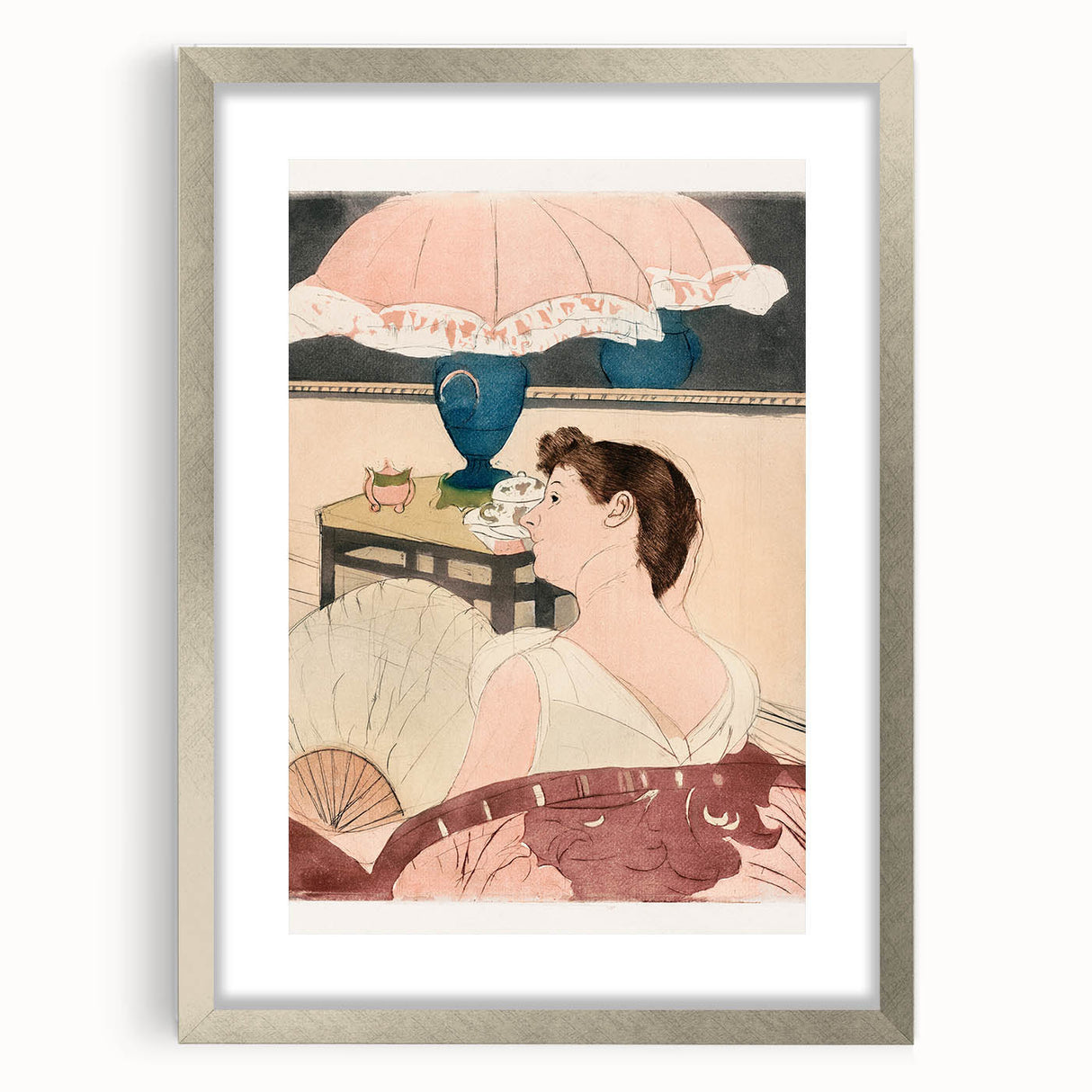 Elegant Impressionist Wall Art - The Lamp by Mary Cassatt Print