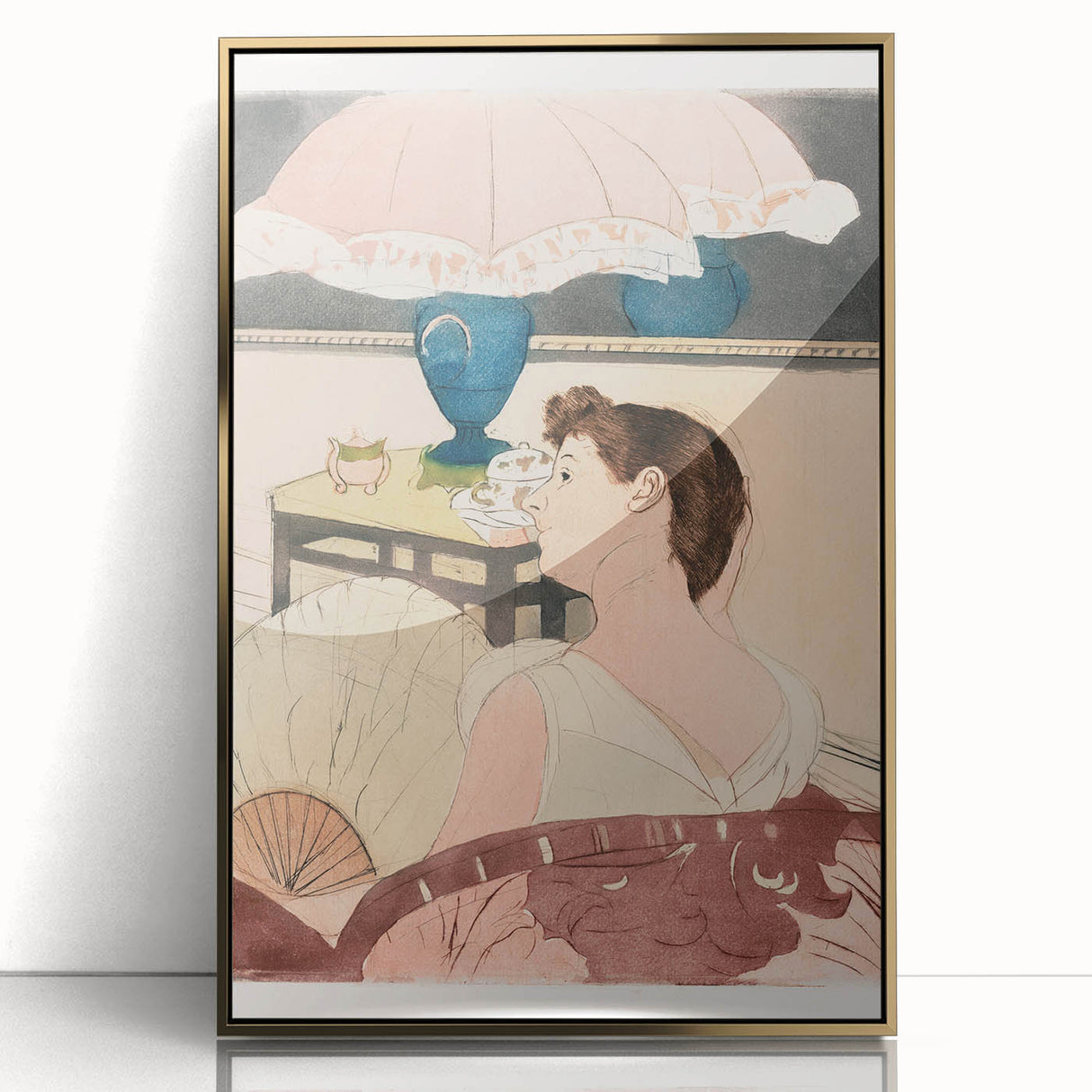 Elegant Impressionist Wall Art - The Lamp by Mary Cassatt Print