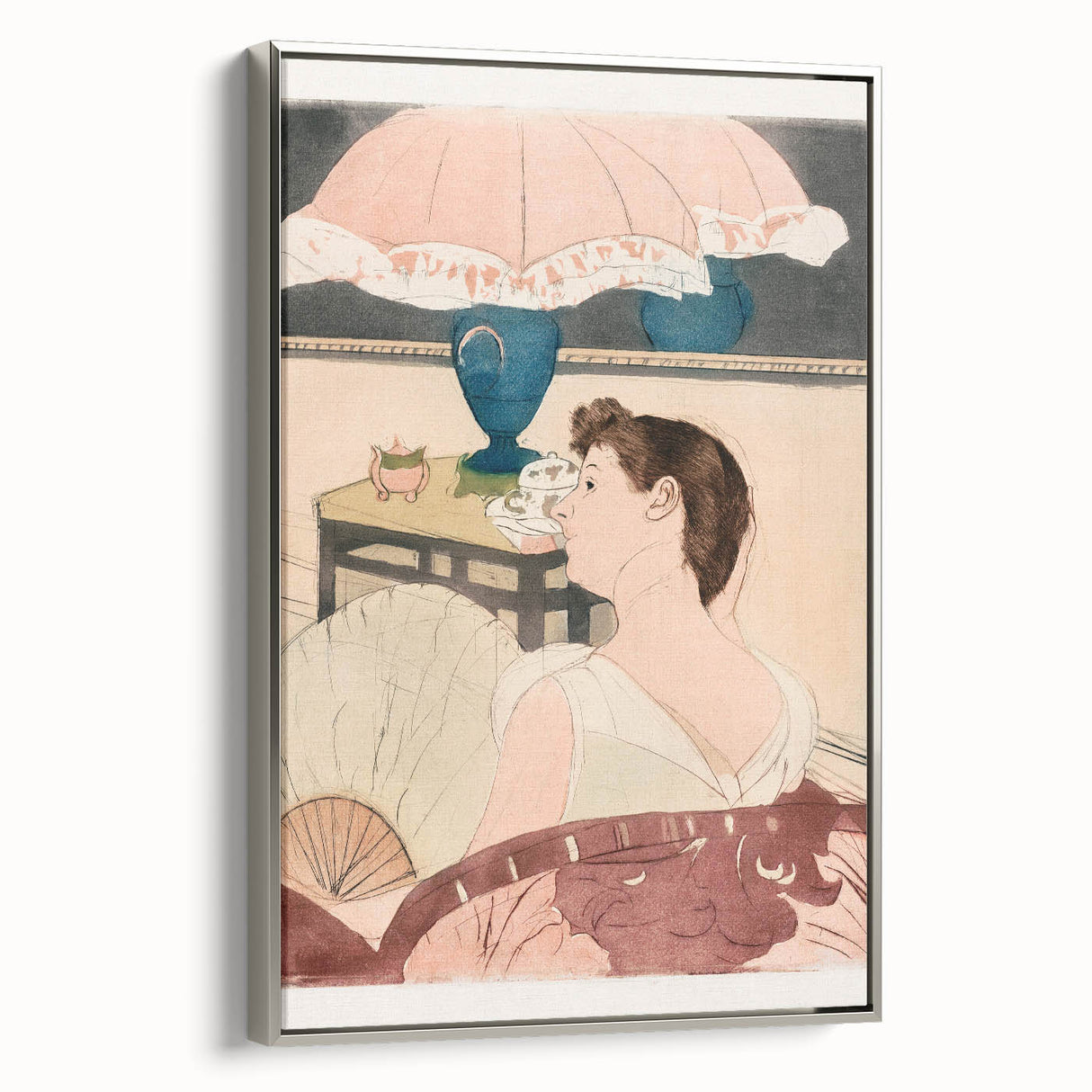 Elegant Impressionist Wall Art - The Lamp by Mary Cassatt Print