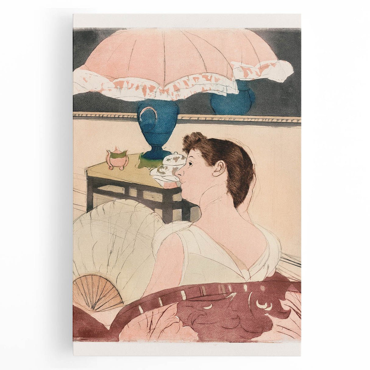 Elegant Impressionist Wall Art - The Lamp by Mary Cassatt Print