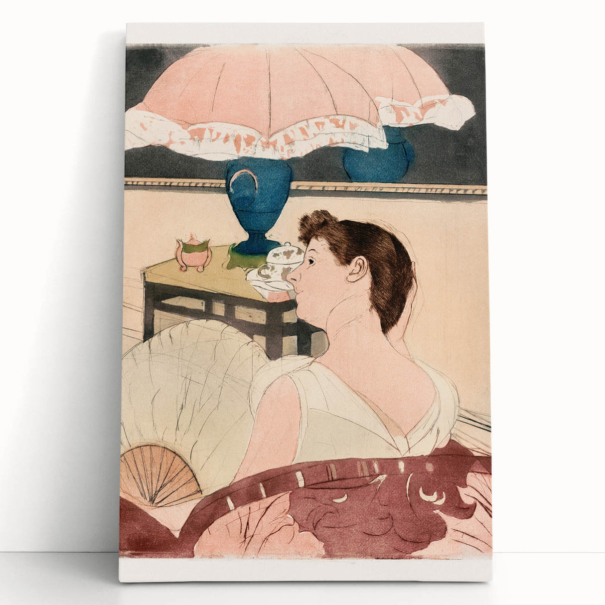 Elegant Impressionist Wall Art - The Lamp by Mary Cassatt Print