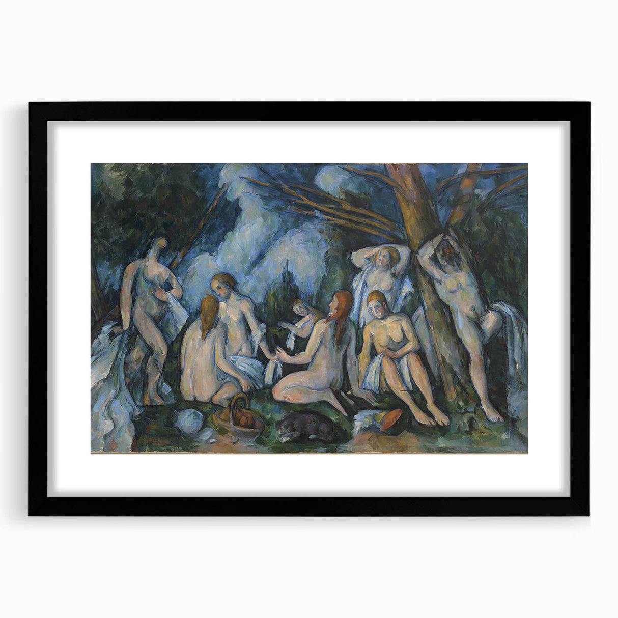 Impressionist Wall Art: The Large Bathers Famous by Paul Cézanne