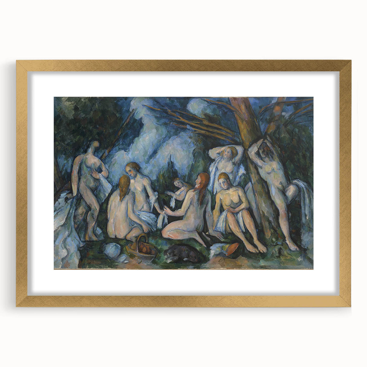 Impressionist Wall Art: The Large Bathers Famous by Paul Cézanne