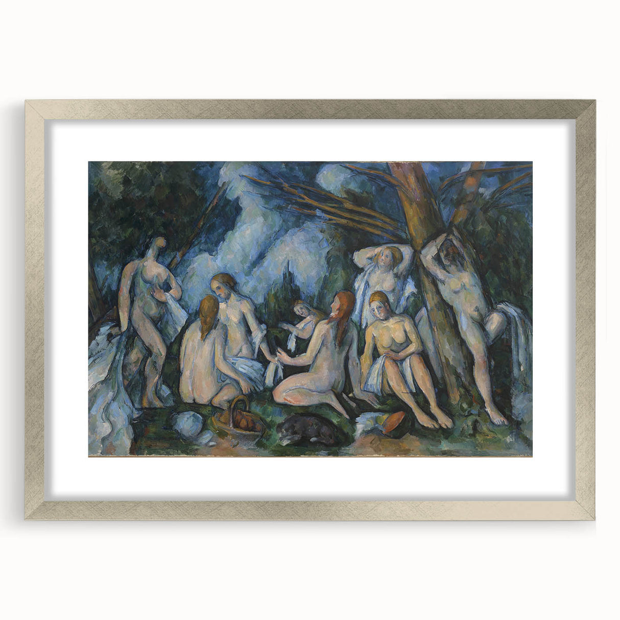 Impressionist Wall Art: The Large Bathers Famous by Paul Cézanne