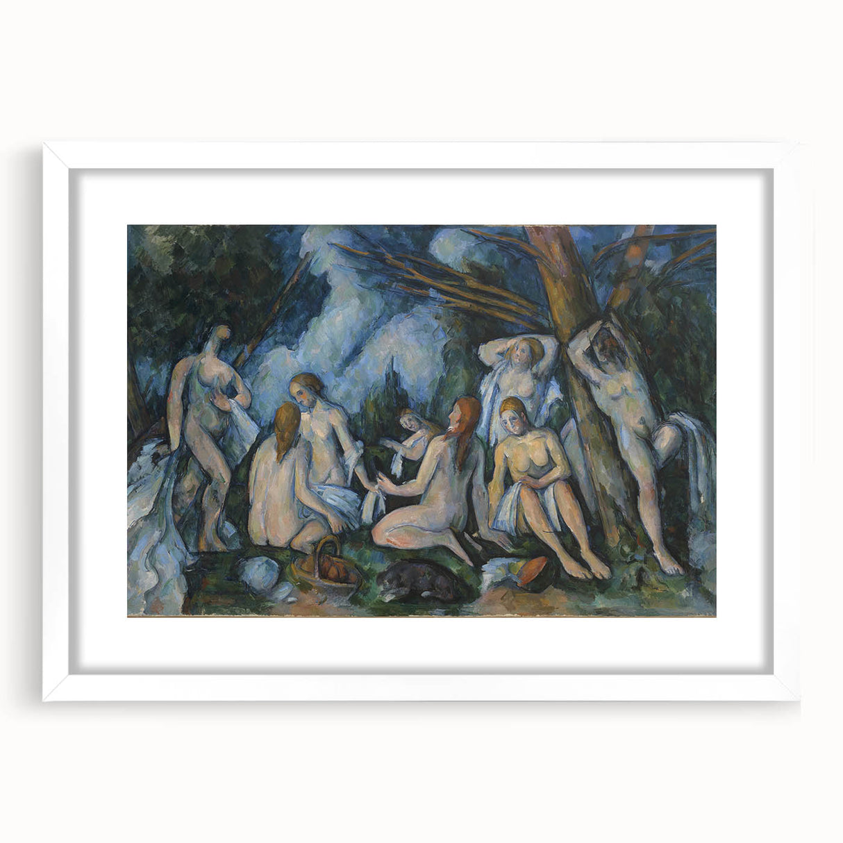 Impressionist Wall Art: The Large Bathers Famous by Paul Cézanne