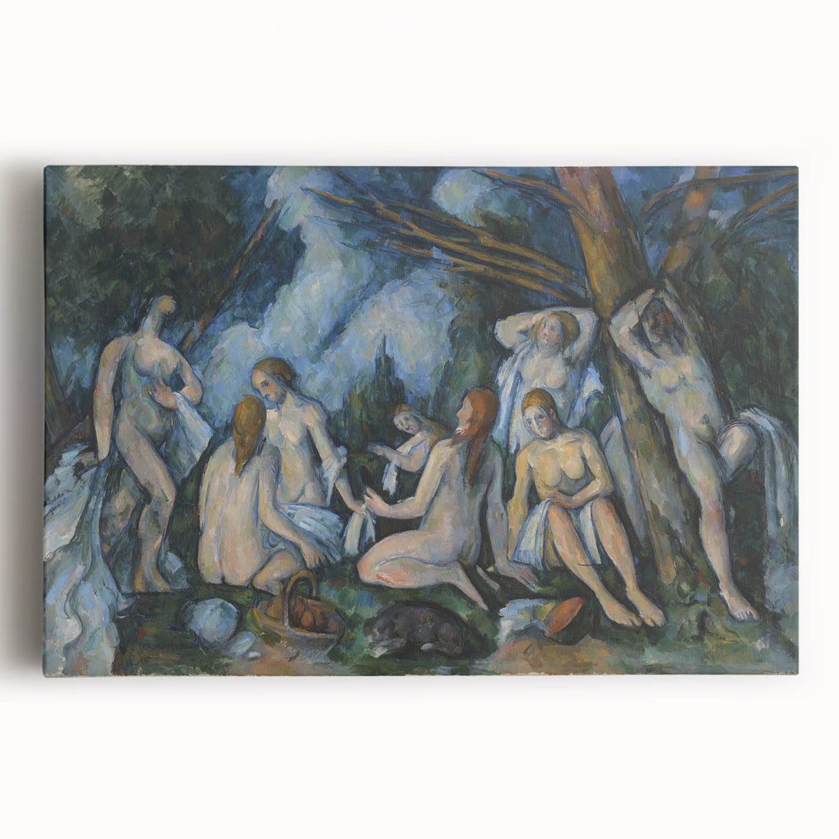 Impressionist Wall Art: The Large Bathers Famous by Paul Cézanne