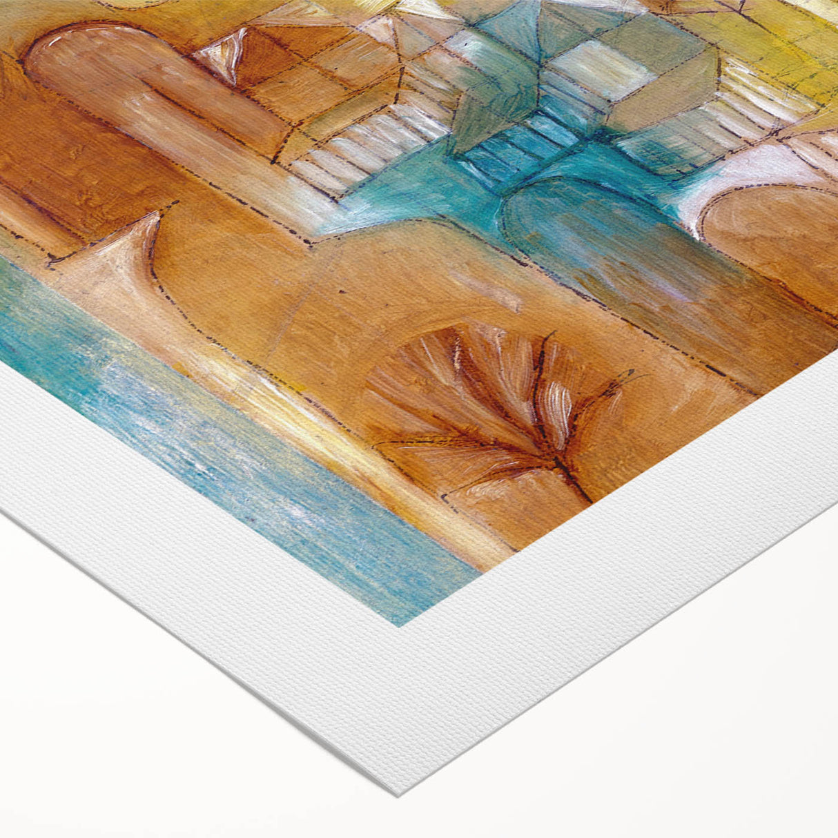 Modern Wall Art - Abstract Architectural Facade in Earthy Tones
