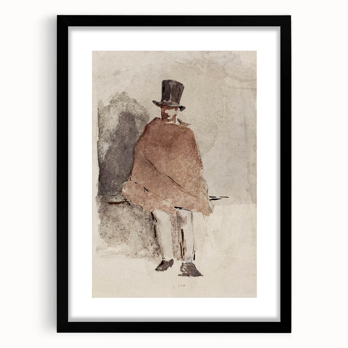 Impressionist Wall Art - The Man in the Tall Hat by Edouard Manet