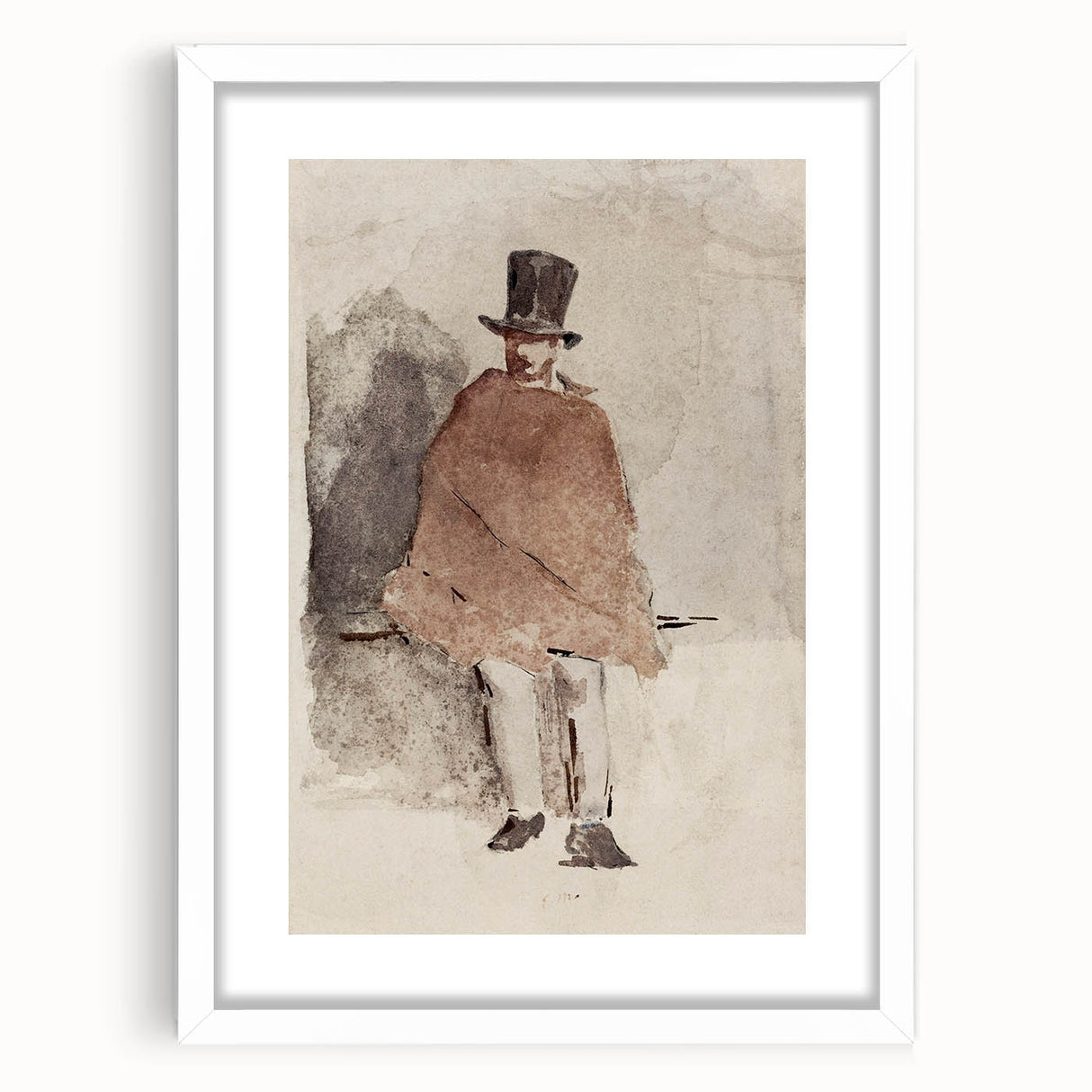 Impressionist Wall Art - The Man in the Tall Hat by Edouard Manet