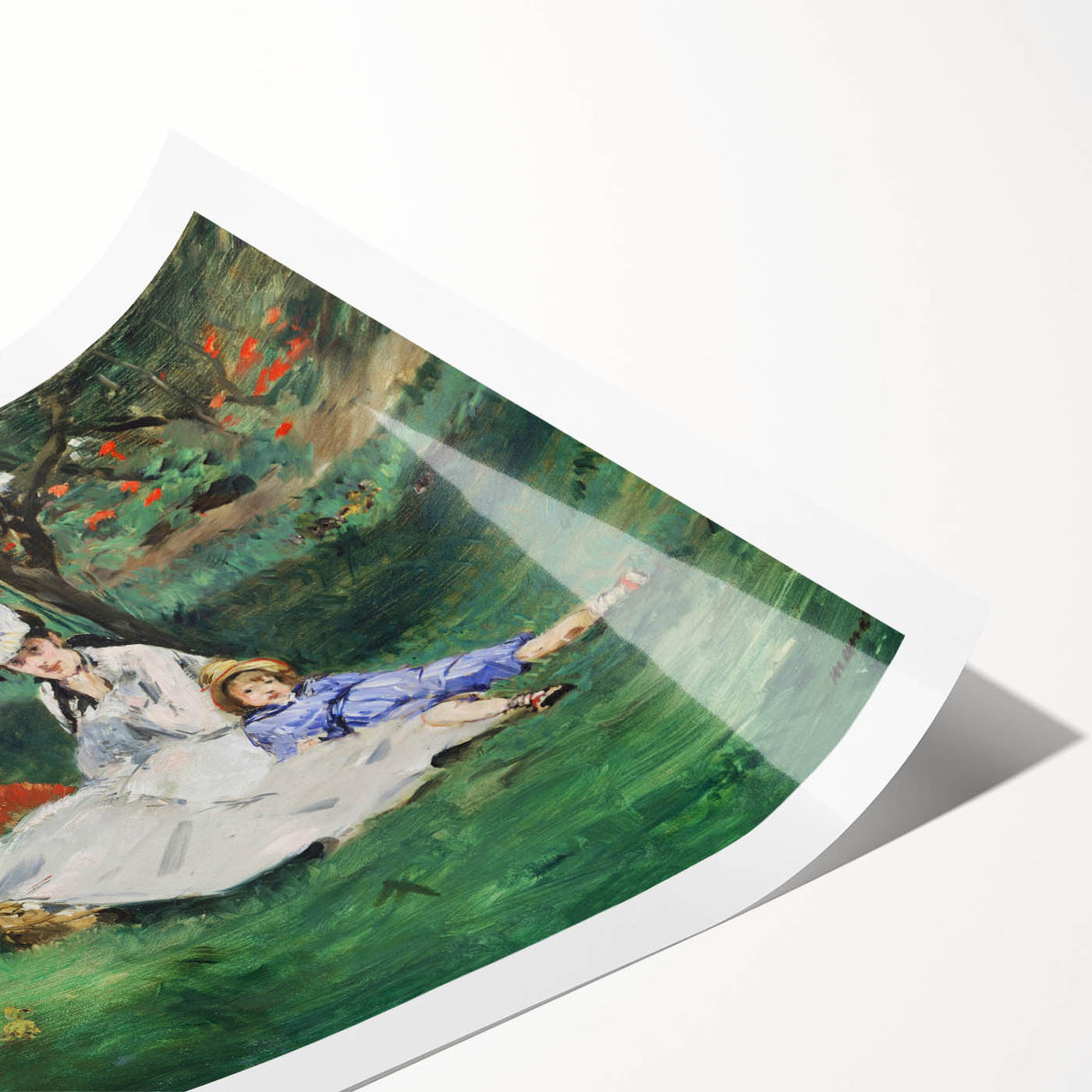 Impressionist Wall Art: The Monet Family in Their Garden by Édouard Manet