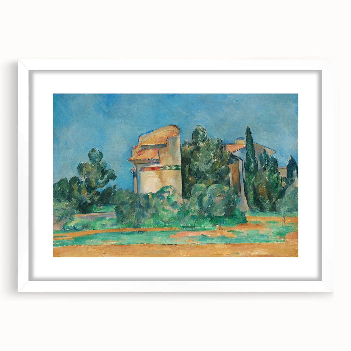 Impressionist Landscape Wall Art - The Pigeon Tower by Cézanne Print