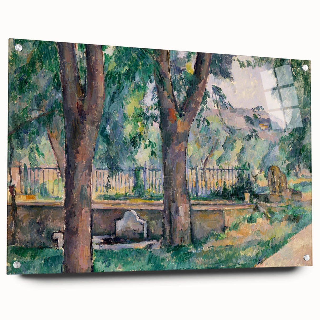 Impressionist Landscape Art - The Pool at Jas de Bouffan by Cézanne