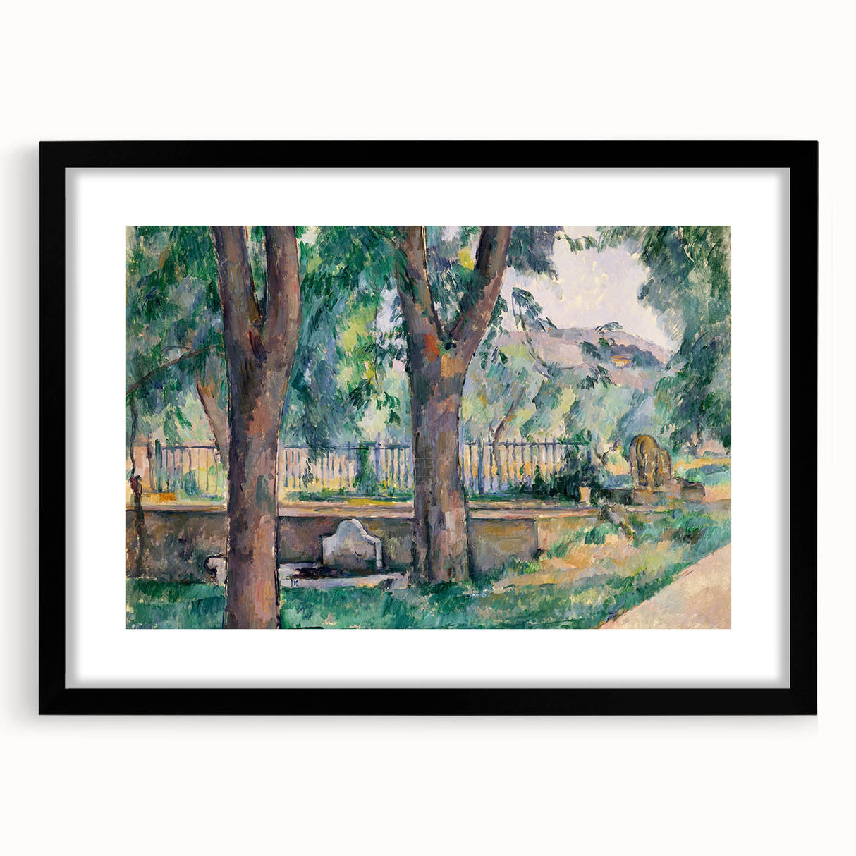 Impressionist Landscape Art - The Pool at Jas de Bouffan by Cézanne