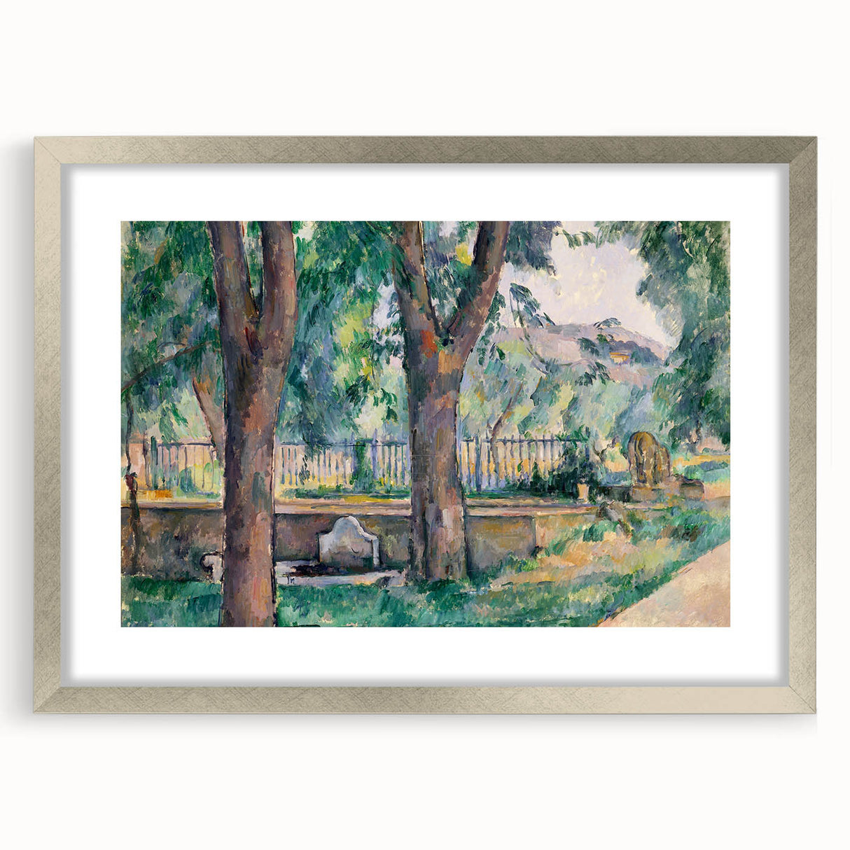 Impressionist Landscape Art - The Pool at Jas de Bouffan by Cézanne