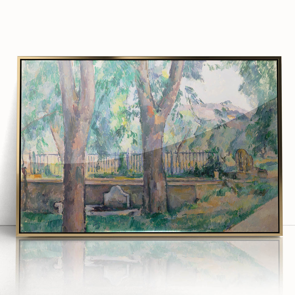 Impressionist Landscape Art - The Pool at Jas de Bouffan by Cézanne