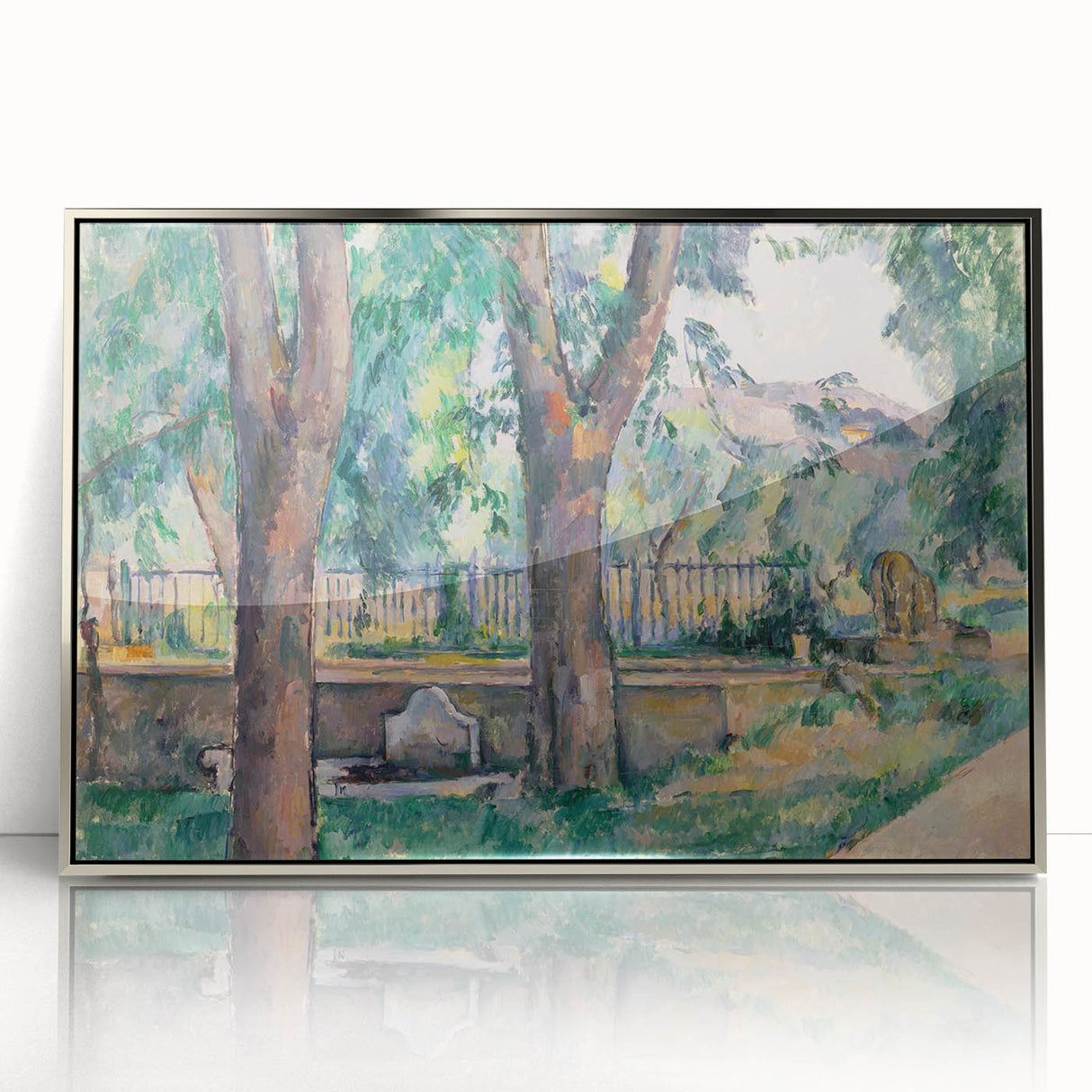 Impressionist Landscape Art - The Pool at Jas de Bouffan by Cézanne