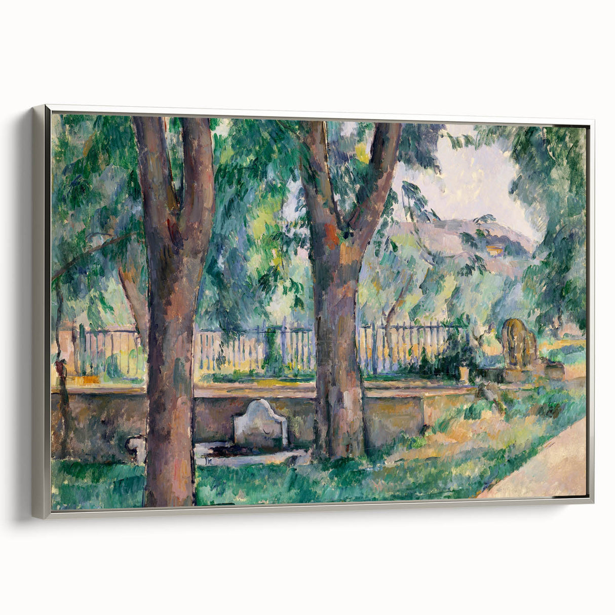 Impressionist Landscape Art - The Pool at Jas de Bouffan by Cézanne