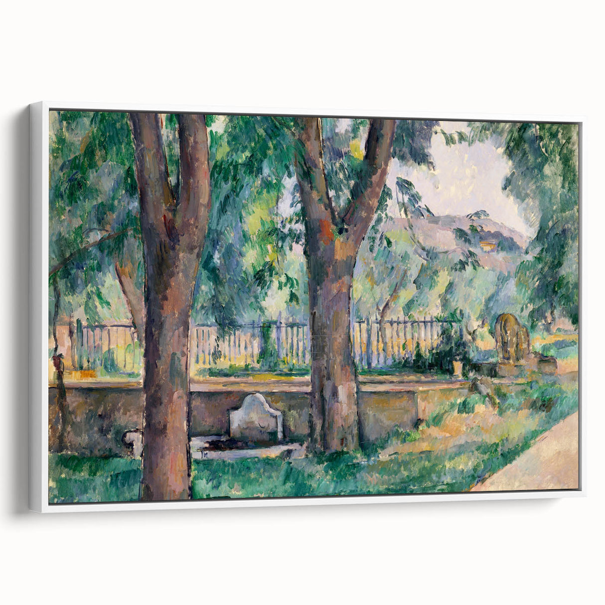 Impressionist Landscape Art - The Pool at Jas de Bouffan by Cézanne