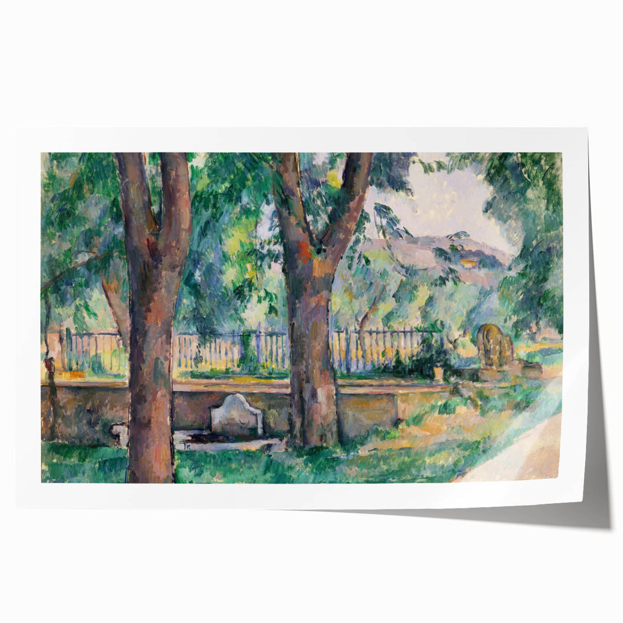 Impressionist Landscape Art - The Pool at Jas de Bouffan by Cézanne