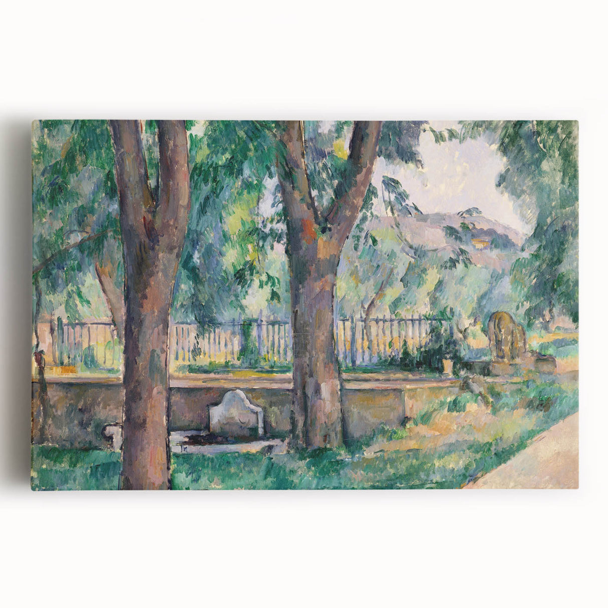 Impressionist Landscape Art - The Pool at Jas de Bouffan by Cézanne