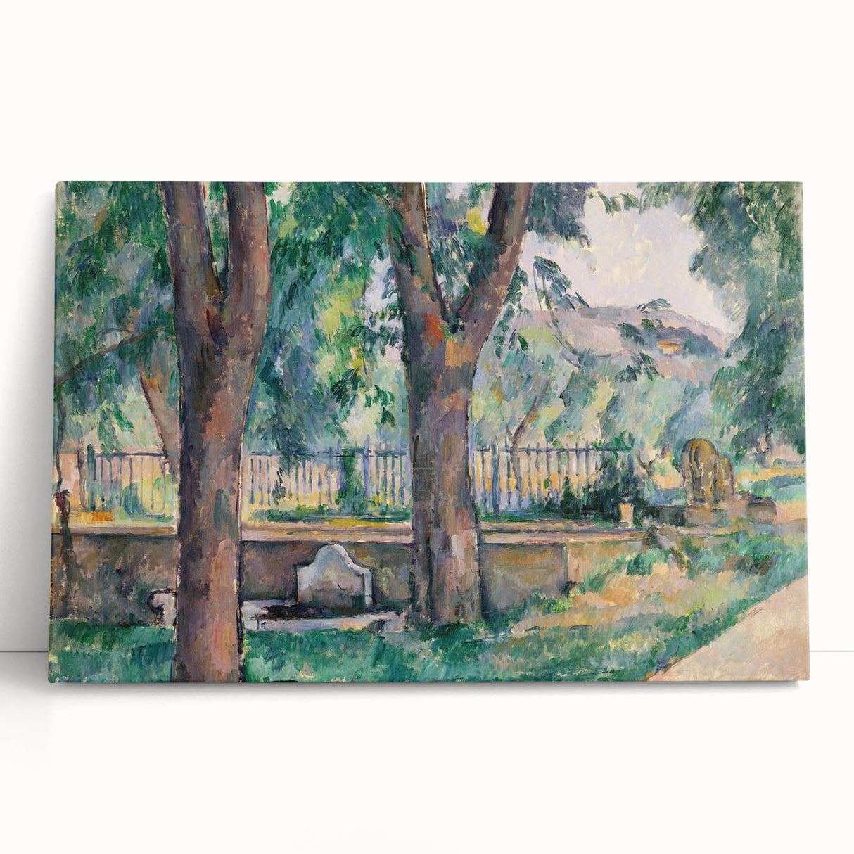 Impressionist Landscape Art - The Pool at Jas de Bouffan by Cézanne