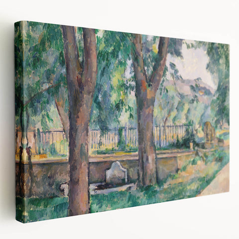 Impressionist Landscape Art - The Pool at Jas de Bouffan by Cézanne