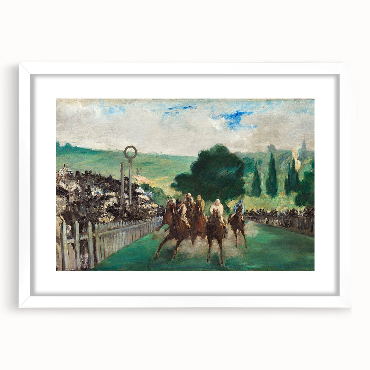 Impressionist Painting - The Races at Longchamp by Édouard Manet