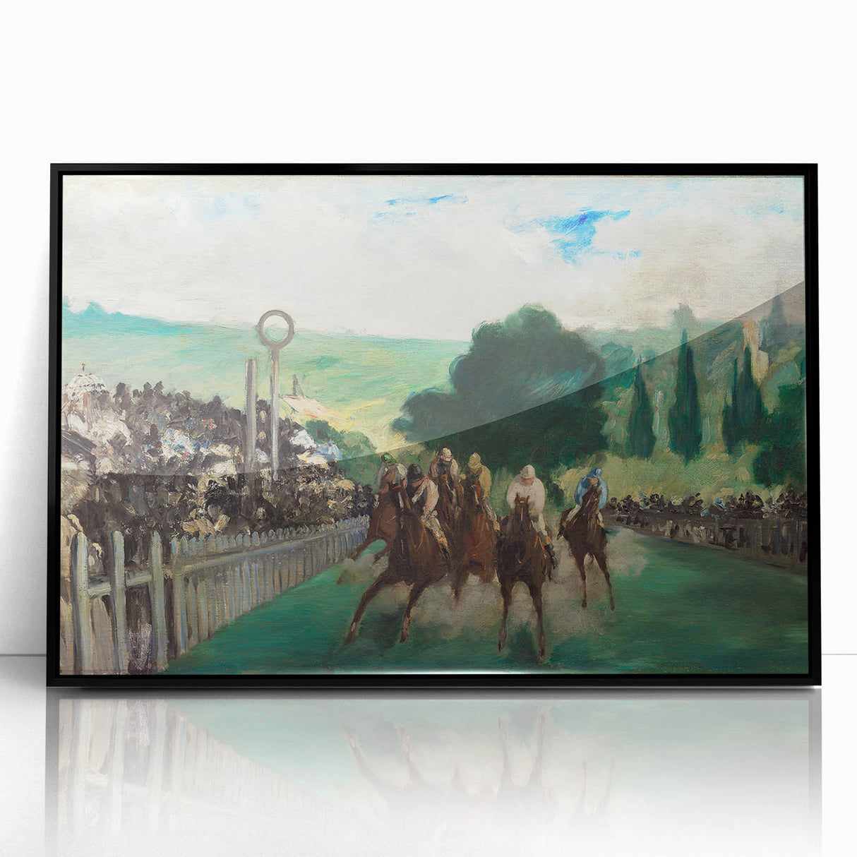 Impressionist Painting - The Races at Longchamp by Édouard Manet