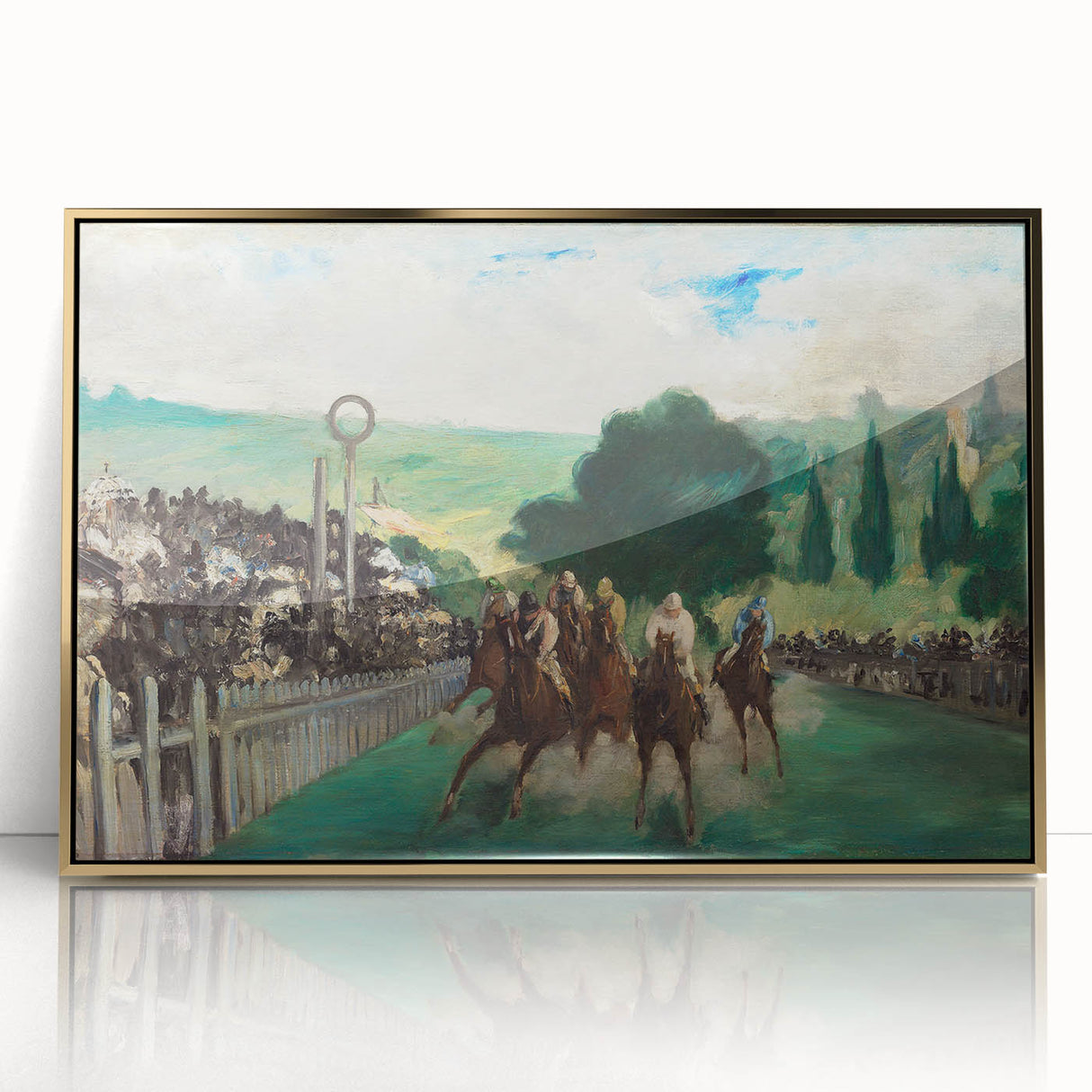 Impressionist Painting - The Races at Longchamp by Édouard Manet