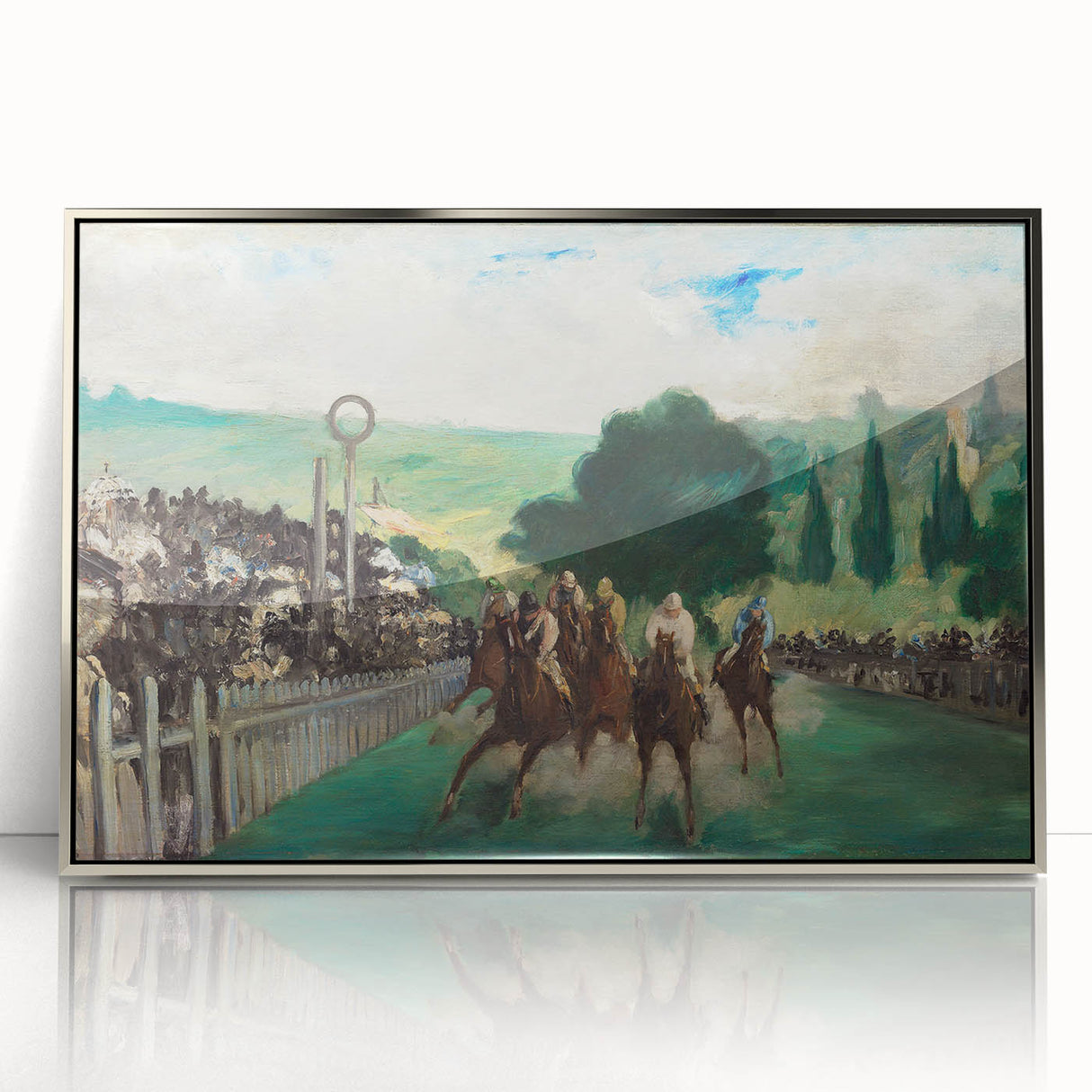 Impressionist Painting - The Races at Longchamp by Édouard Manet
