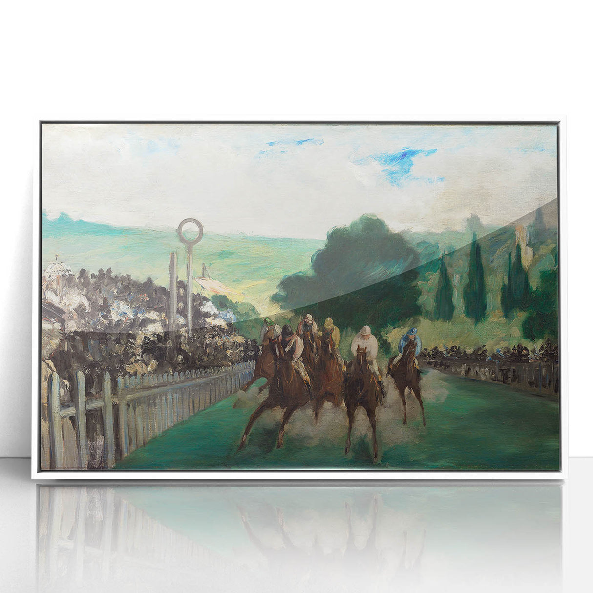 Impressionist Painting - The Races at Longchamp by Édouard Manet