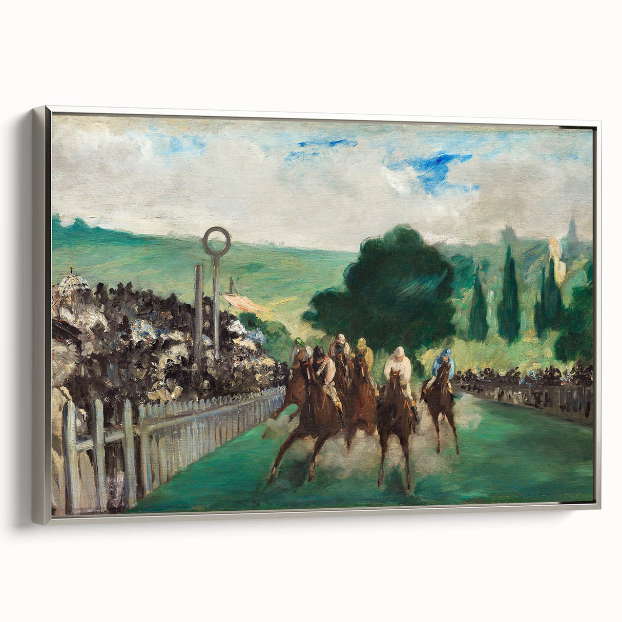 Impressionist Painting - The Races at Longchamp by Édouard Manet