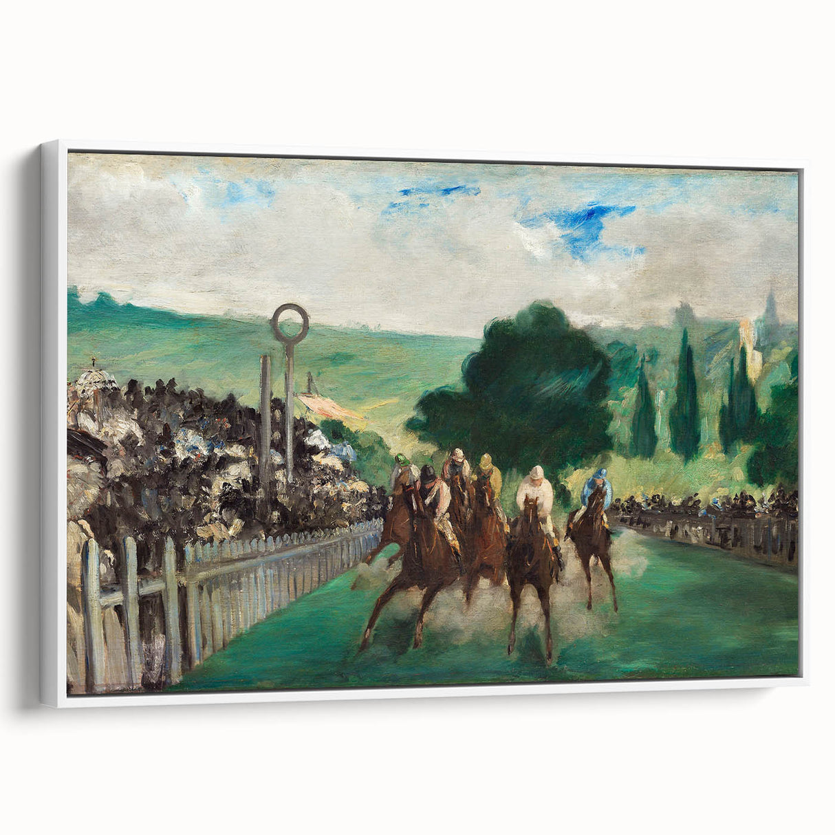 Impressionist Painting - The Races at Longchamp by Édouard Manet