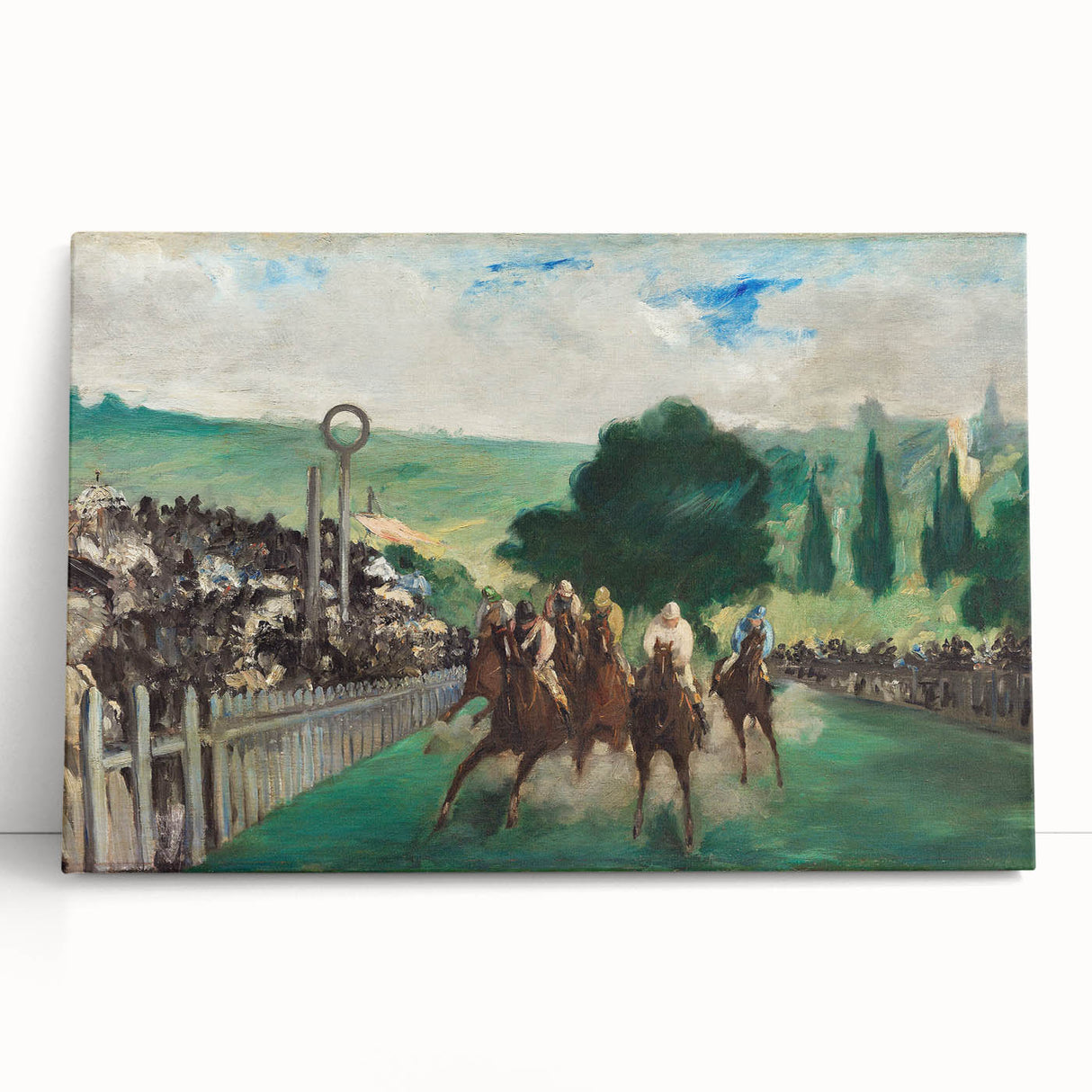 Impressionist Painting - The Races at Longchamp by Édouard Manet