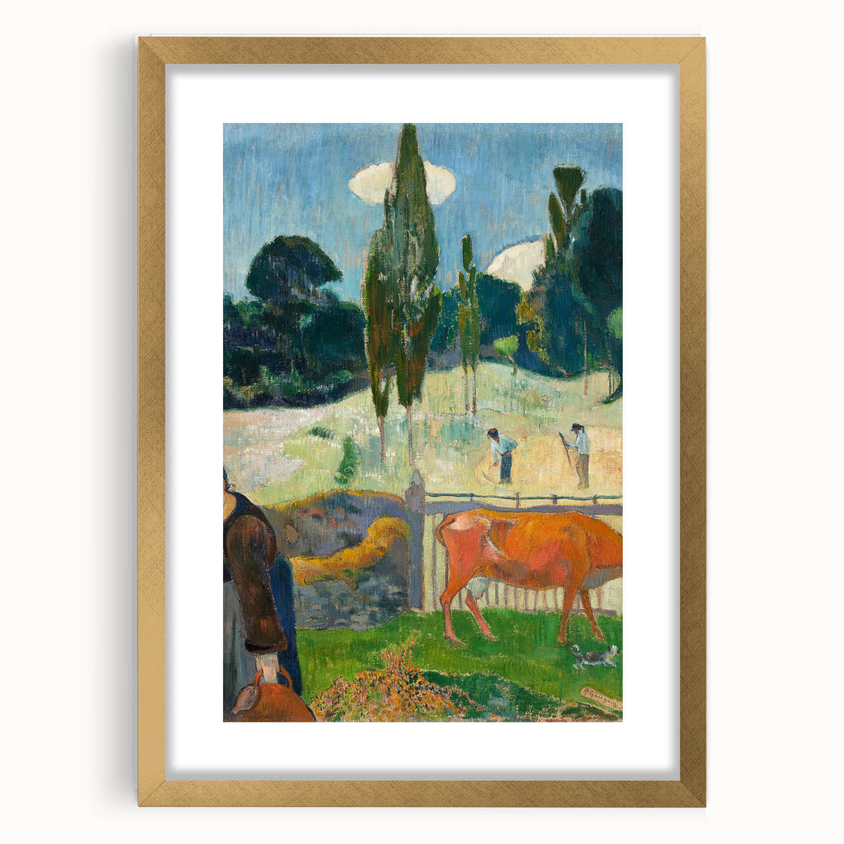 Impressionist Landscape - The Red Cow by Paul Gauguin